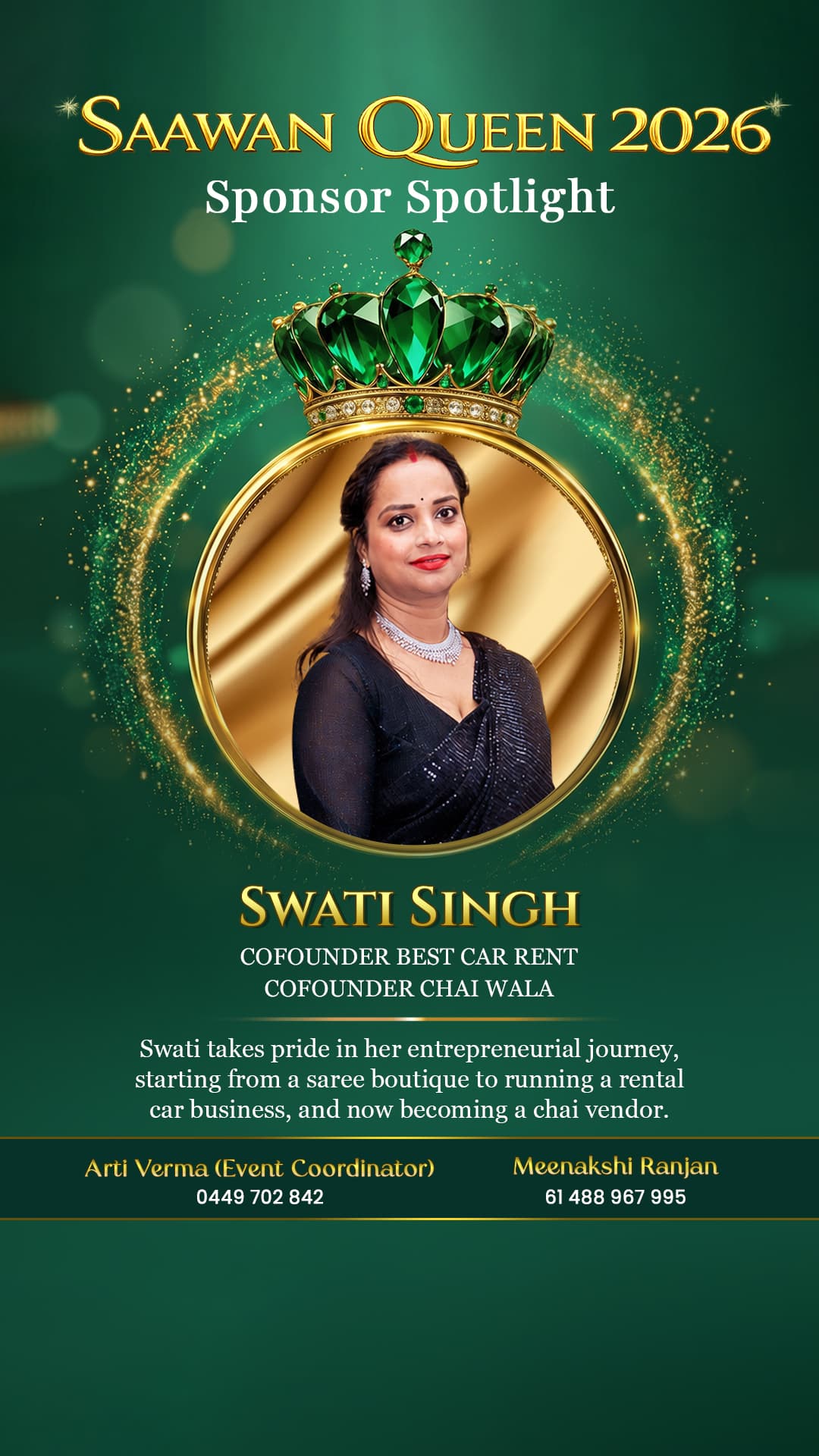 Swati Singh — Co-founder, Best Car Rent & Chai Wala